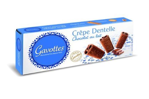 Crêpes Dentelle, Knuspergebäck mit Vollmilchschokolade - Gavottes 90g
