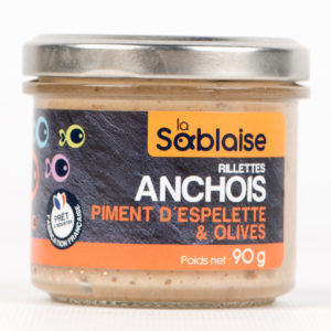 Anchovirillette mit Piment d’Espelette & Oliven - La Sablaise 90g